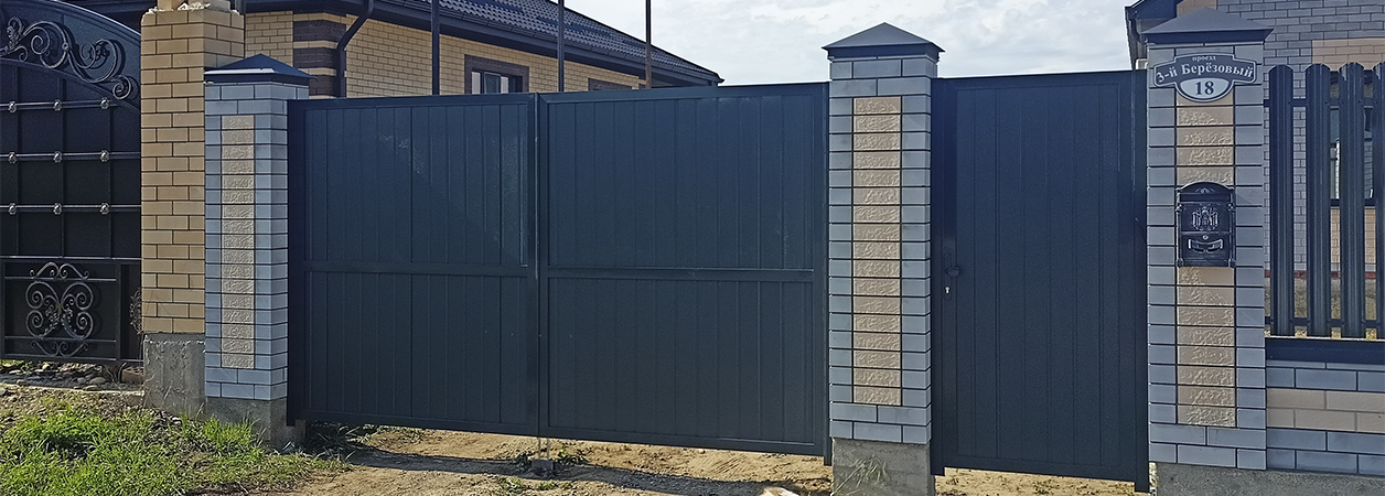 Въездные ворота в Георгиевске под ключ